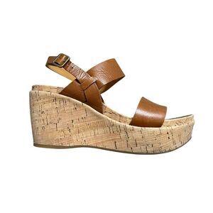 KORK EASE Austin Golden Sand Wedge Sandals Size 8